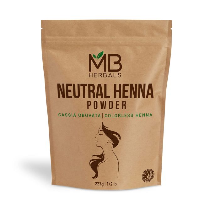 MB Herbals Neutral Henna Powder 227g | Half Pound | Senna Powder | Cassia obovata | Colorless Henna | Natural Hair Conditioner | For Soft Shiny & Healthy Hair