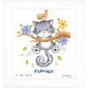 Vervaco Birth Record Kitten Counted Cross Stitch Kit, Multi-Colour