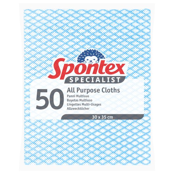 Spontex, Specialist-Allzwecktücher, Blau, 50 Stück