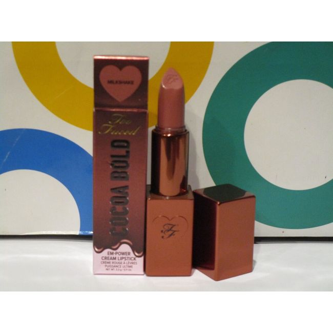 TOO FACED ~ COCOA BOLD EM-POWER CREAM LIPSTICK ~ MILKSHAKE ~ 0.11 OZ