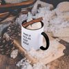 3D Rose Wake UP Kick Ass Sleep Repeat Two Tone Ceramic Mug, Black