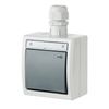 asvendo Elektro Surface-Mounted Series/Sockets/Switches/Button/Blind Button/Bell Button/Light Grey/IP65/Waterproof, Suitable for Wet Rooms (1-Way Socket)