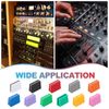 sourcing map Universal Fader Knobs, Green White Mixer Fader Caps Slider Potentiometer Replacement Plastic for DJ Controller Mixer Console, 5 Pack
