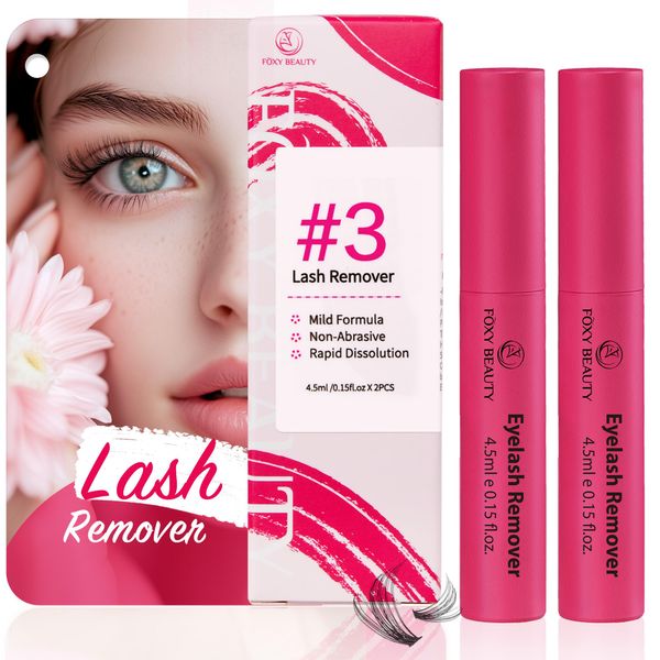 2 Lash Remover for Lash Extension at Home Lash Remover for Cluster Lashes 10 ML Lash Cluster Remover Gentle Soothing Oil Cluster Lash Bond Remover Lash Adhesive Remover Lash Bond and Seal Remover