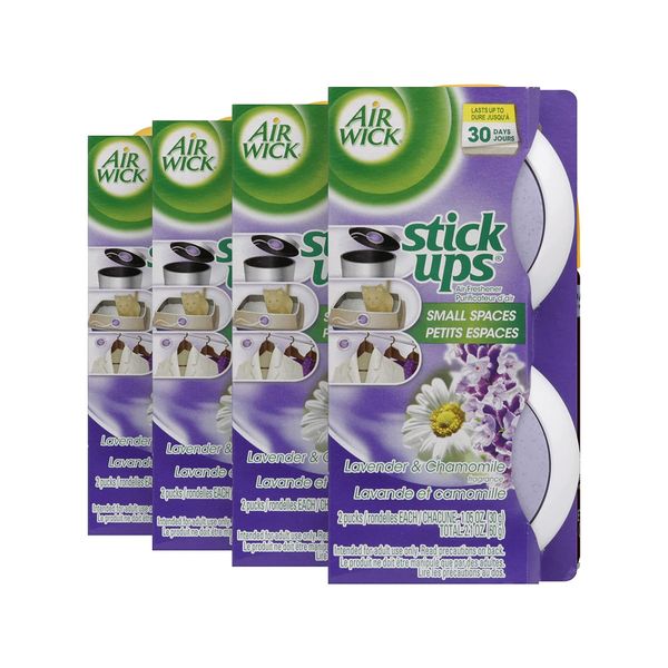 Air Wick Stick Ups Air Freshener, Lavender and Chamomile, 2 ct (Pack of 4)