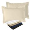 Fresh Ideas Poplin Tailored 2-Pack Pillow Sham, Standard, Ivory