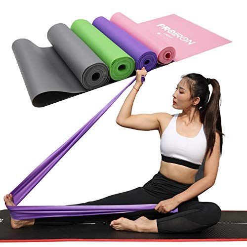 PROIRON Stretch Band Fitness Band Exercise Tube Latex Free Anti-Slip TPE Material No Stimulation Perfect for Yoga, Pilates, Strength Training and Rehabilitation (2 m Pink, weak)