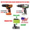 Adapter for Ryobi 18V Battery to Power for Porter Cable & Black+Decker 20V Tools