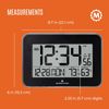 Marathon Crystal Framed Atomic Wall Clock - Black - Model CLO30060BK