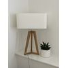 Cream Cotton Rounded Rectangle Lampshade