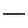 24" Linear Slot Diffuser - (2 Slot) Double Slot - White Decorative Air Vent -...