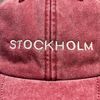 Vivian Flytrap Unisex Stockholm Washed Embroidered Dad Baseball Cap - Red