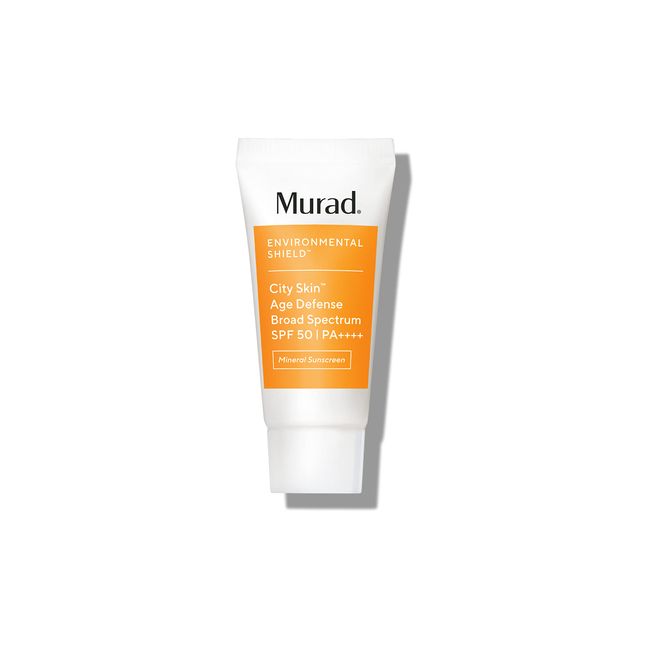 Murad City Skin Age Defense Broad Spectrum SPF 50 - Environmental Shield 100% Mineral Sunscreen - Blue Light Defense - SPF 50 Environmental Defense Sunscreen - Light Sunscreen for Face, Travel 0.6 Fl Oz