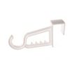 Over The Door Hanger Hooks Large with Segmented Rail White Plastic