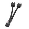 Motherboard Header USB 2.0 9pin Splitter (Black)