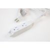 Axis 3-Outlet Indoor Extension Cord with Flat-Profile Plug - 8-foot, White