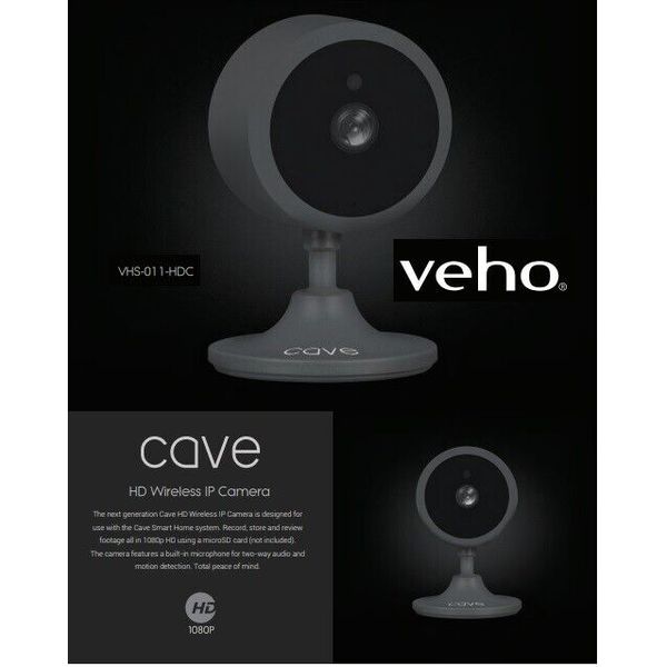 Veho Cave Smart Home Full HD Wireless IP CAMERA (works with VEHO Smart System)