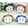 3 Sets Pocket Monkey Fox Contact Lens Case Kit Inserter Tweezer Mirror Container