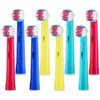 8 x Sysmic Junior Toothbrush Heads Oral B Compatible Replacement Electric Toothbrush Head Refill Colourfull Multipack