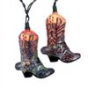 Kurt Adler 10-Light Boots with Glitter Indoor Light Set