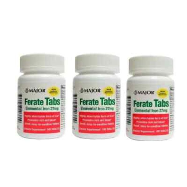 FERATE 27 MG TAB 100 Ferrous Gluconate