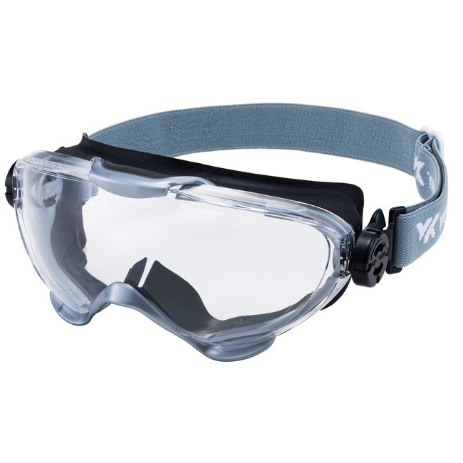 Yamamoto Optical YAMAMOTO YG-6000 Goggle (No Buckle) Can be Used with Mask, Scratch Resistant to Lenses, Black x Silver PET-AF (Double-Sided Hard Coat Anti-Fog), Made in Japan JIS UV Protection