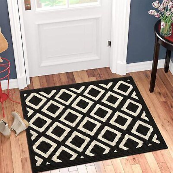 Non-Slip Entry Door Mat Low Profile 20"x32" Absorbent Inside Floor Rug