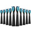 10 Pack Toothbrush Heads Compatible for Fairywill Toothbrush Heads FW-507/508/515/551/917/959/2011, FW-D1/FW-D3/FW-D7/FW-D8, Most SG Series, HP126A, TB-5 Moderately Soft Bristles Brush (Black)