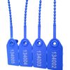 100 x Security Seals, 25cm Pull-Tight Quick Release Numbered Tags, UK Anti Tamper Seals (Blue)