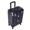 Professional Rolling Makeup Train Case Cosmetic Trolley Makeup Storage Organizer