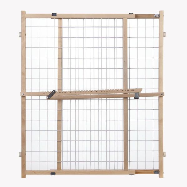 MYPET North States Wire Mesh Dog Gate: 29.5-50" Wide. Pressure Mount. No tools