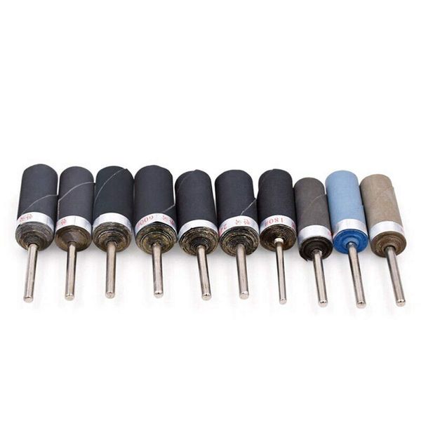 10piece Sanding Drums Sleeves Sandpaper Bar Sander Accessories Rotary Tool Sanding Drums Sander Kit Polishing Burr Stick Roller Sanding Tool 1000 Grit