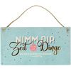 Grafik-Werkstatt Wall Plaque, Cardboard, Blue, Small