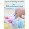 Sooyee 6 Layers Stackable Storage Container Clear 60 Adjustable Compartments,Compatible with Small Toys Arts and Crafts Piping Tips Hardware Storage Organizer