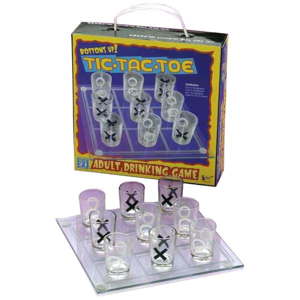 Forum Novelties Bottoms Up Tic Tac Toe Drinking Game, Multicolored