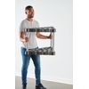Rubbermaid Plastic Garage Corner Tool Tower Rack, Easy to Assemble, Organizes up to 30 Long-Handled Tools/Rakes/ Brooms/Shovles for Home/House/Outdoor/Sheds