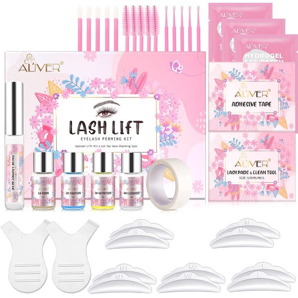 Lash Lift Kit Eyelash Lift Kit, Professional Eyelash Curling Lash Extension Set, Semi-Permanent Curling Perming Wave Suitable For Salon, Keratin Lash Lift Kit with All tools for Beginner