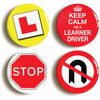 LEARNER DRIVER FUNNY BADGE BUTTON PIN SET (Size is 1inch/25mm diameter)