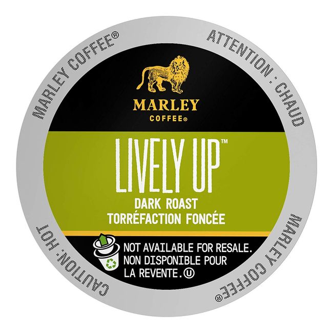 , Lively Up!, Single Serve Realcup Organic Espresso Roast, for Keurig K-Cup Brew