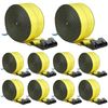 Truck Straps 4"x30' Winch Strap with Flat Hook for Towing 10 Pack Yellow