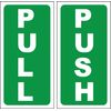 PUSH - PULL DOOR SIGN/STICKER SELF ADHESIVE 180mm x 90mm