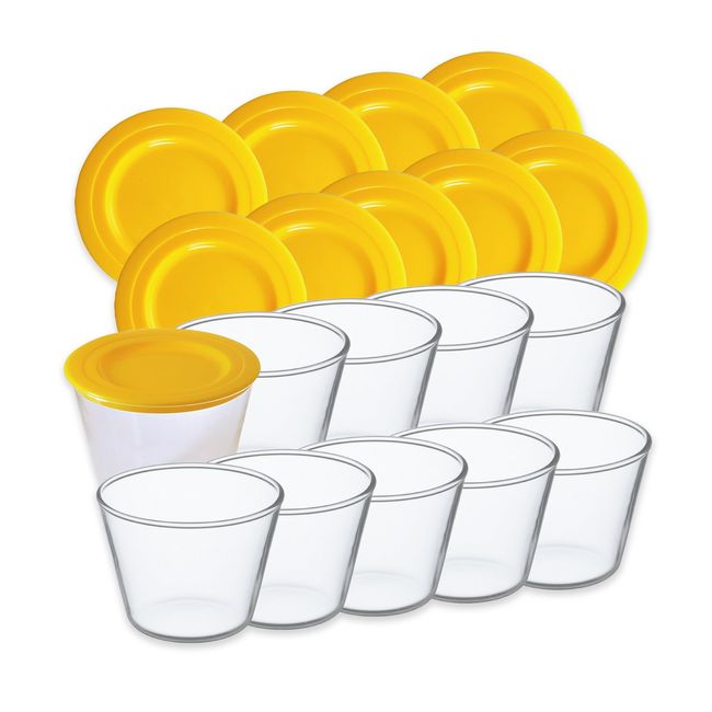 iwaki pudding cup (with lid) 10 Pcs Clear