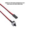 Dpofirs ATX Chassis Jumper Switch Cable, Computer Case Contact Type Power Switch Cable, RESET Reset Switch Cable, Red