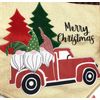 Merry Christmas Farmhouse Red Tuck/Trees table runner Holiday Decor, 3D Pattern