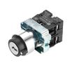 sourcing map 2Pcs 22mm 3 Positions Key Locking Push Button Switch W Key DPST
