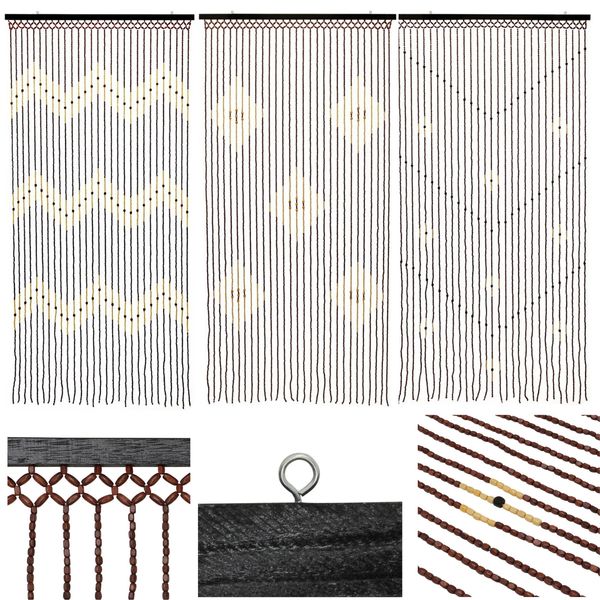 Tuscany Hanging Beaded Curtains Fly Screen Door Rooms Divider Net Curtain Panels