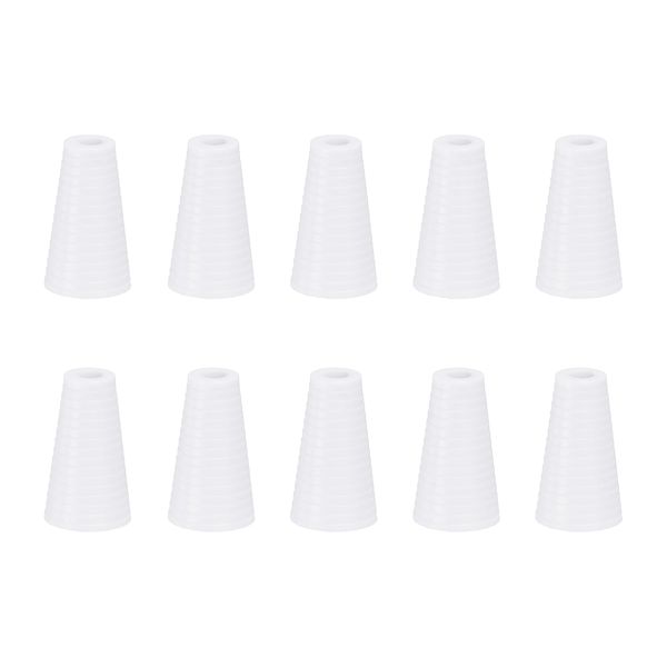 sourcing map 10Pcs Cord Knobs, 19mm Window Blind Tassels Plastic Pull Cord Tassel Drops Pull End Pendant for Window Blinds Shade Curtain, White