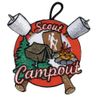BSA Embroidered Patch Scout Campout - Tent with Campfire and S'Mores - ClassB