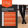 Ease Microfiber Thigh Highs with Moderate (20-30mmHg) Compression (Black, Small Short)