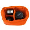 Koolertron Padded DSLR Camera Insert Shockproof Camera Bag Insert Camera Partition Protective Bag Compatible with Sony Nikon DSLR Shot Or Flash Light (Orange)
